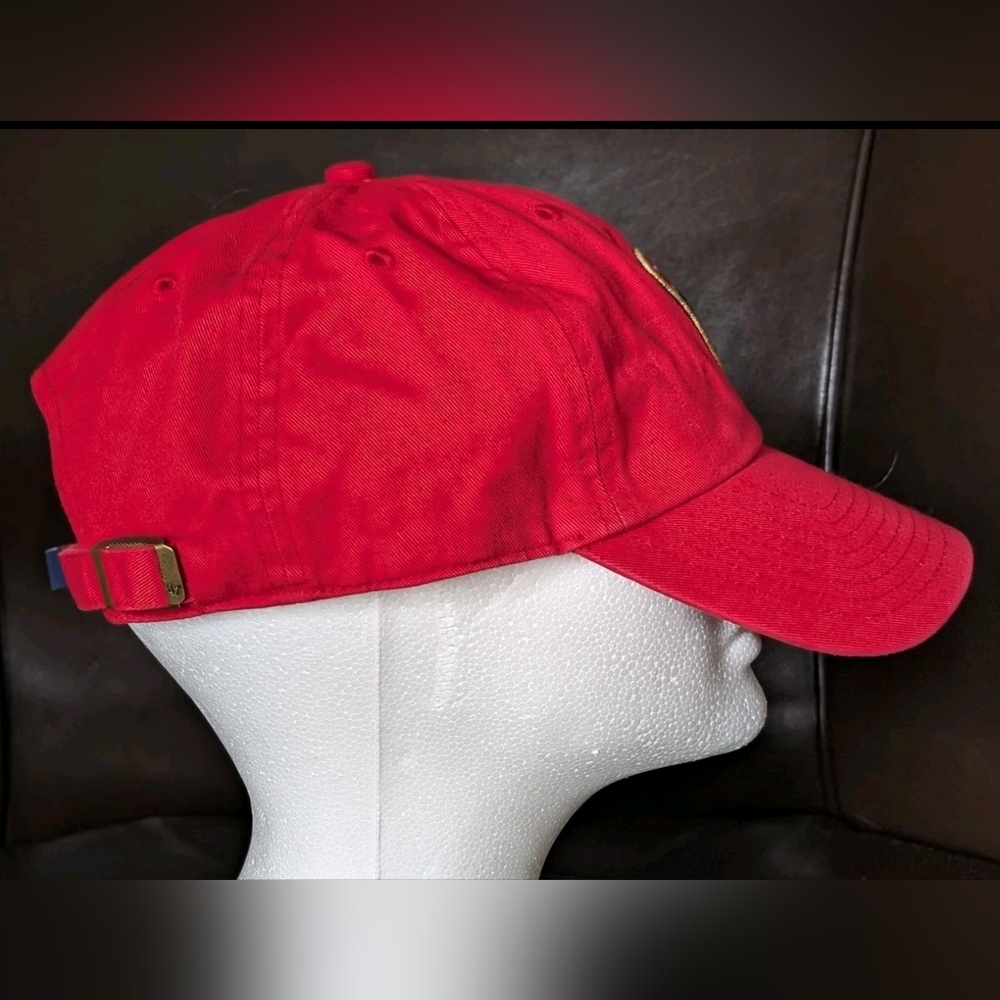Florida Panthers Red NHL '47 Brand Clean-Up Style Adjustable Hat - Picture 5 of 6